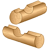 Деревянное соединение в полдерева