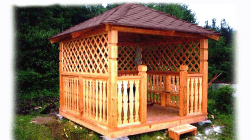 строительство беседок из дерева