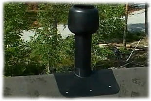 Монтаж вентиляции на крышу гибкой кровли