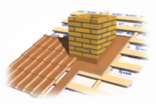 устанавливаем металлочерепицу возле дымохода