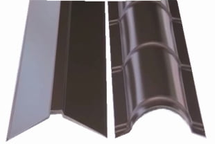 планки конька двух типов: плоские и полукруглые